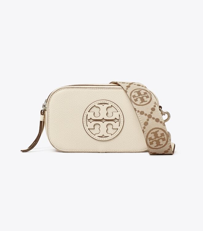 Women's Tory Burch Mini Miller Crossbody Bags White | QVNFTM-574 - Tory Burch Outlet Sale
