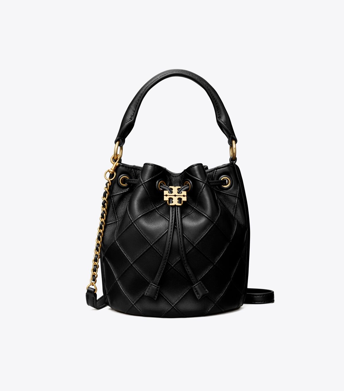 Women's Tory Burch Small Fleming Soft Bucket Bags Black | YPFLBI-159 - Tory Burch Outlet Sale