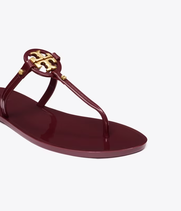 Women's Tory Burch Mini Miller Jelly Thong Sandal Sandals Burgundy | NKERVP-694 - Tory Burch Outlet Sale