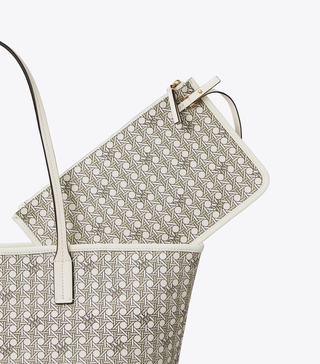 Women's Tory Burch Ever-ready Zip Tote Bags White | MCDBKP-837 - Tory Burch Outlet Sale