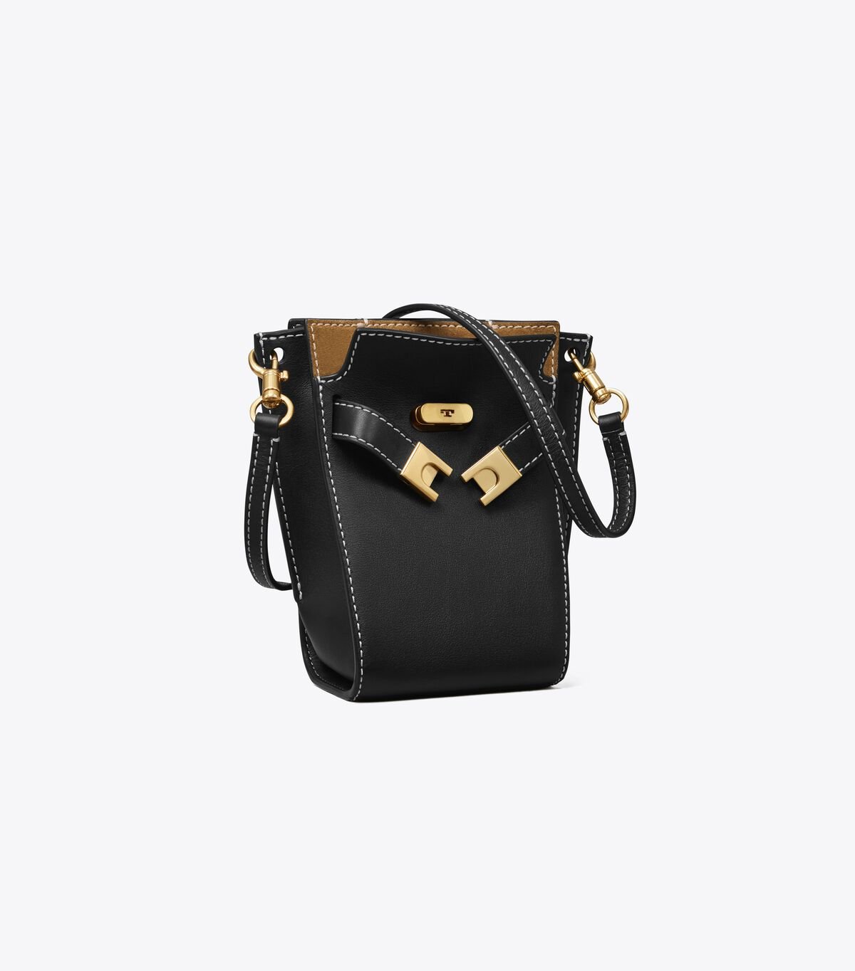 Women's Tory Burch Petite Lee Radziwill Double Bucket Bags Black | PKSIEO-396 - Tory Burch Outlet Sale