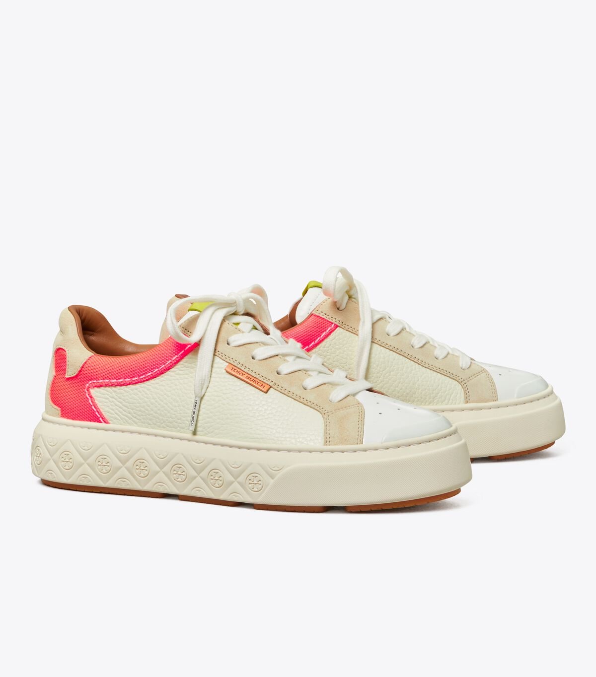 Women's Tory Burch Ladybug Sneakers Cream / Pink | YSEULZ-726 - Tory Burch Outlet Sale