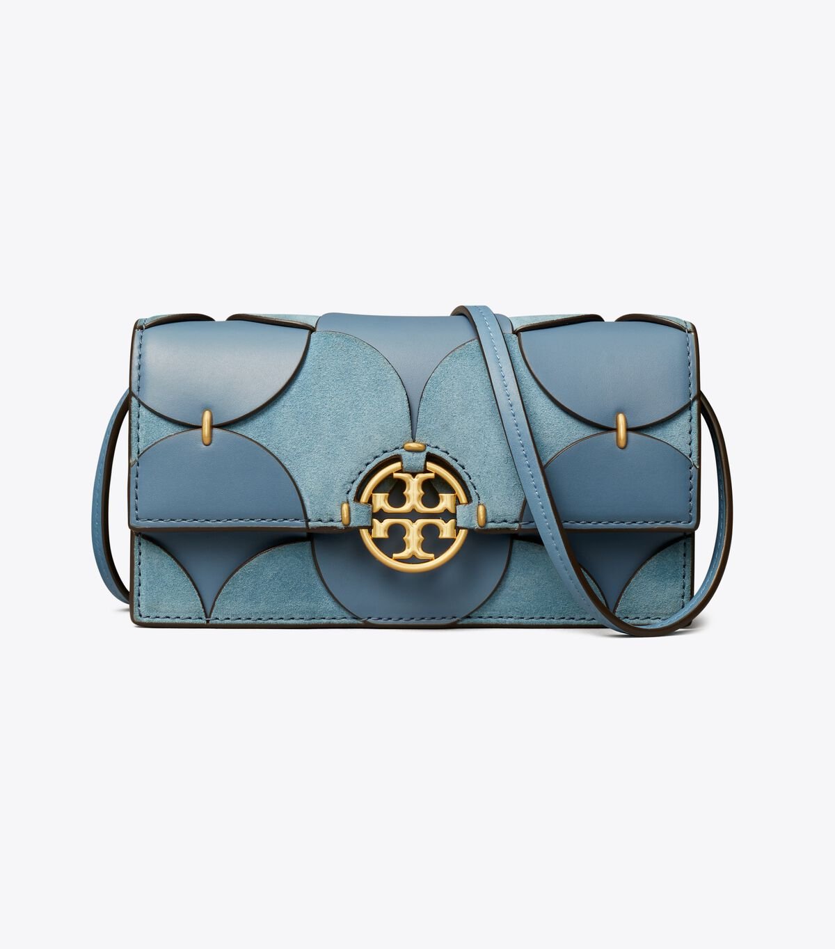 Women's Tory Burch Miller Disc Die-cut Crossbody Bags Blue | UBVJCI-984 - Tory Burch Outlet Sale