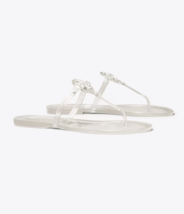 Women's Tory Burch Mini Miller Jelly Thong Sandal Sandals White | CLZIUE-985 - Tory Burch Outlet Sale