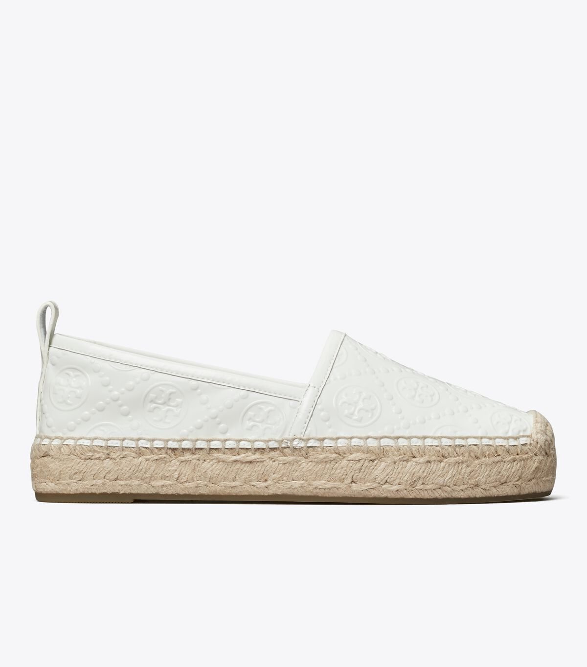 Women's Tory Burch T Monogram Platform Espadrille White | ZWNETD-495 - Tory Burch Outlet Sale