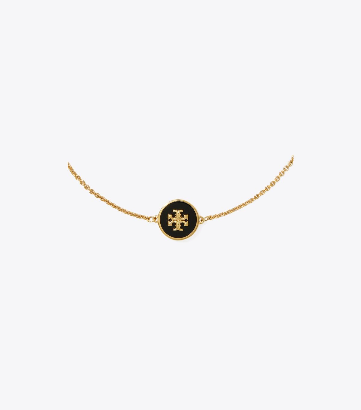 Women's Tory Burch Kira Enamel Chain Bracelet Gold / Black | DZGPOT-560 - Tory Burch Outlet Sale