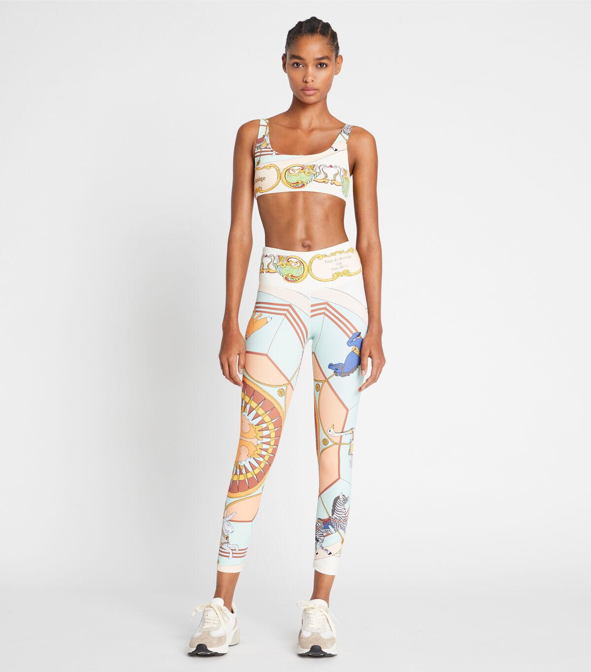 Women's Tory Burch Printed Scoop-back Bras Cream | UWMPHX-965 - Tory Burch Outlet Sale