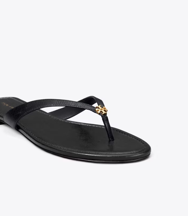 Women's Tory Burch Classic Flip Flops Black | XWSBUE-503 - Tory Burch Outlet Sale