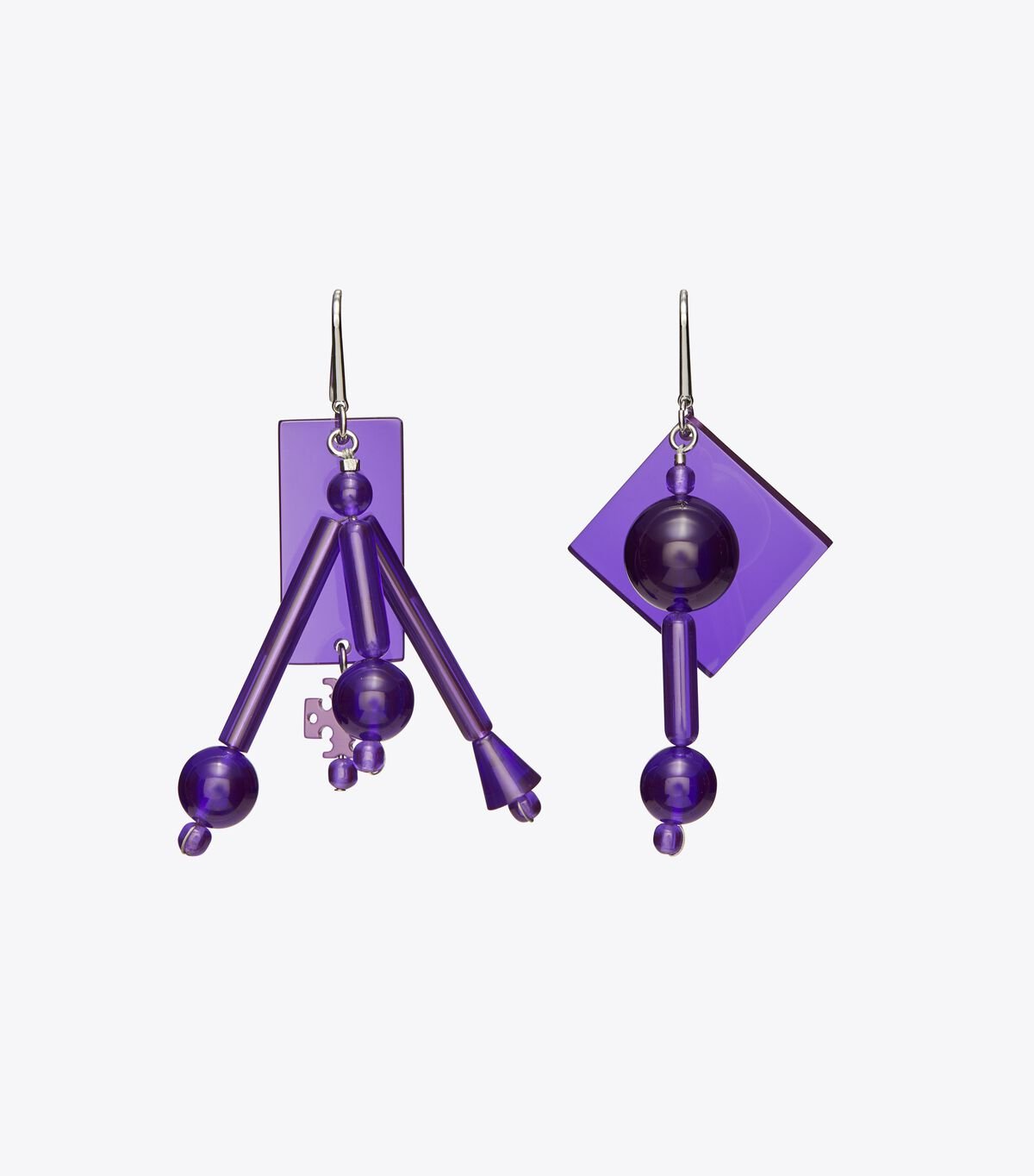 Women's Tory Burch Beaded Tassel Earrings Silver / Purple | VTFIKY-952 - Tory Burch Outlet Sale