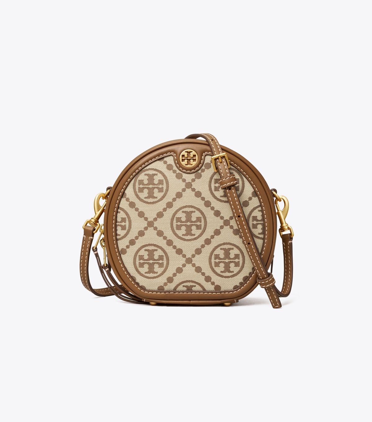 Women's Tory Burch T Monogram Jacquard Moon Crossbody Bags Beige | OMGNZI-903 - Tory Burch Outlet Sale