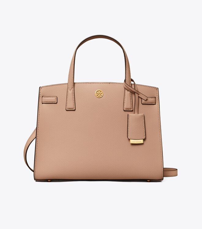 Women's Tory Burch Small Walker Satchel Bags Brown | YQCUHN-350 - Tory Burch Outlet Sale