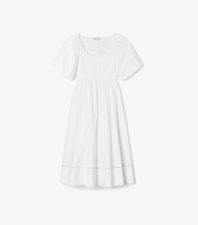 Women's Tory Burch Scoop-neck Dress White | IRXTQM-816 - Tory Burch Outlet Sale