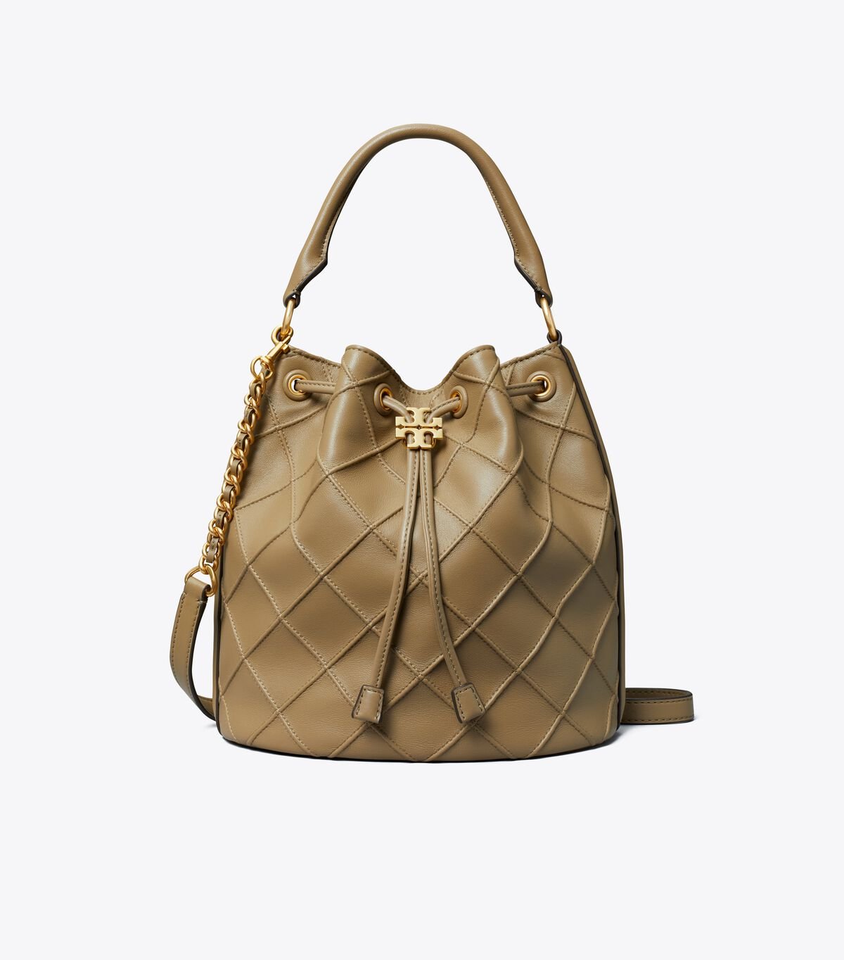 Women's Tory Burch Large Fleming Soft Bucket Bags Brown | GWUERY-951 - Tory Burch Outlet Sale