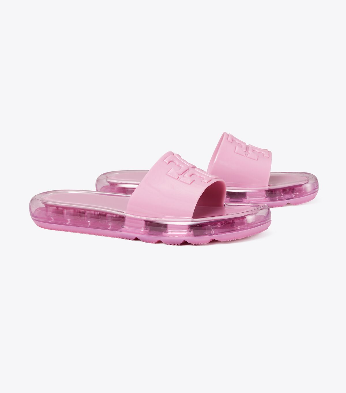 Women's Tory Burch Bubble Jelly Slides Pink | QOZXJS-649 - Tory Burch Outlet Sale