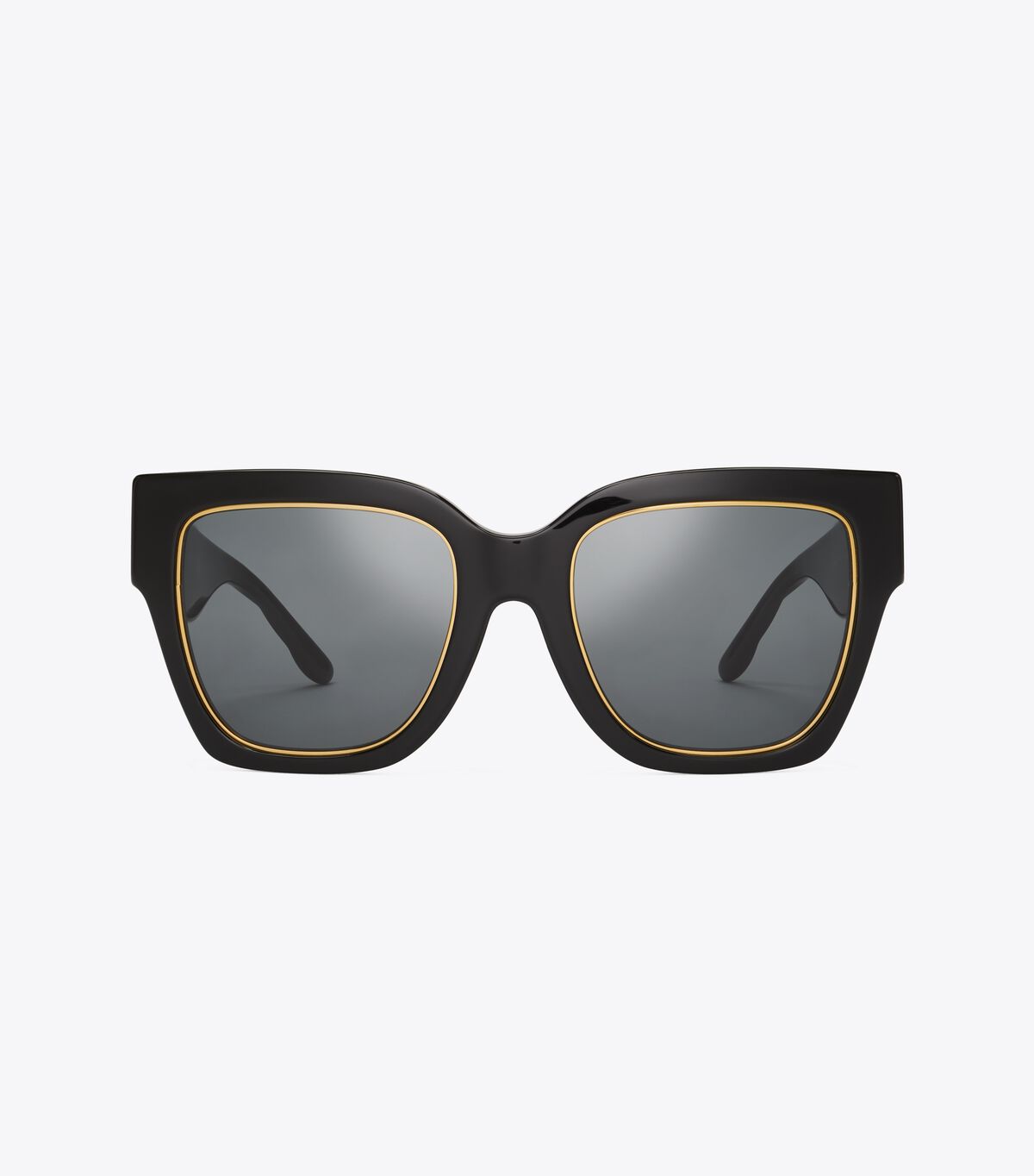 Women's Tory Burch Kira Chevron Square Sunglasses Black / Grey | JEUPKG-376 - Tory Burch Outlet Sale