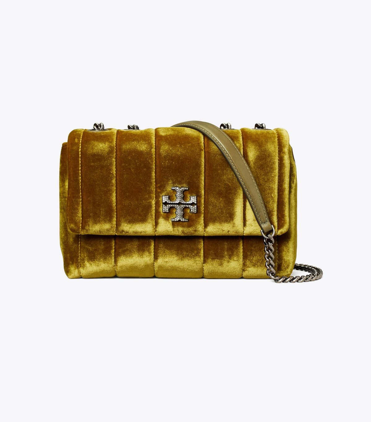 Women's Tory Burch Small Kira Velvet Convertible Shoulder Bags Olive | JQPFDT-327 - Tory Burch Outlet Sale