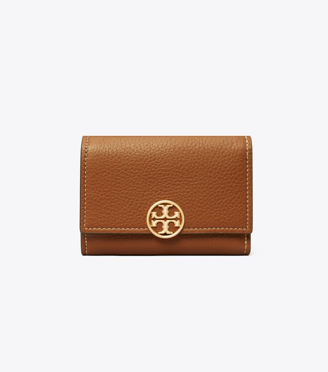 Women's Tory Burch Medium Miller Flap Wallets Brown | WCPZSO-508 - Tory Burch Outlet Sale
