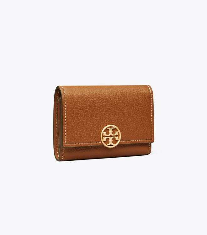 Women's Tory Burch Medium Miller Flap Wallets Brown | WCPZSO-508 - Tory Burch Outlet Sale