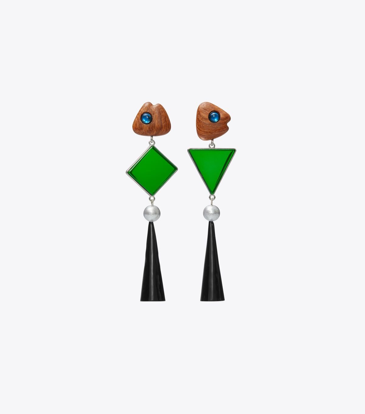 Women's Tory Burch Geo Fish Earrings Silver / Multicolor | IZXHPA-463 - Tory Burch Outlet Sale