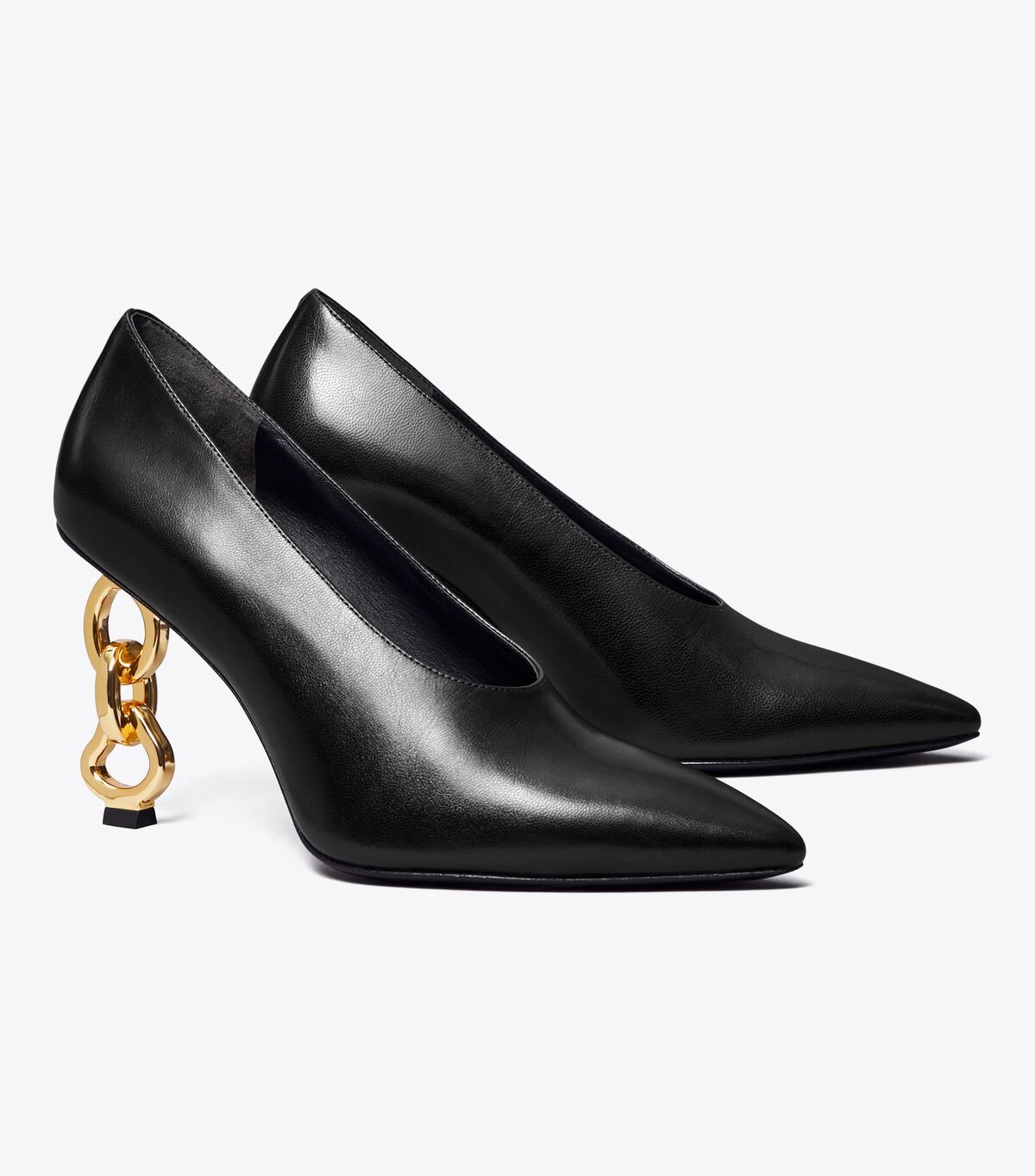 Women's Tory Burch Chain Pumps Black | MXQLHC-431 - Tory Burch Outlet Sale