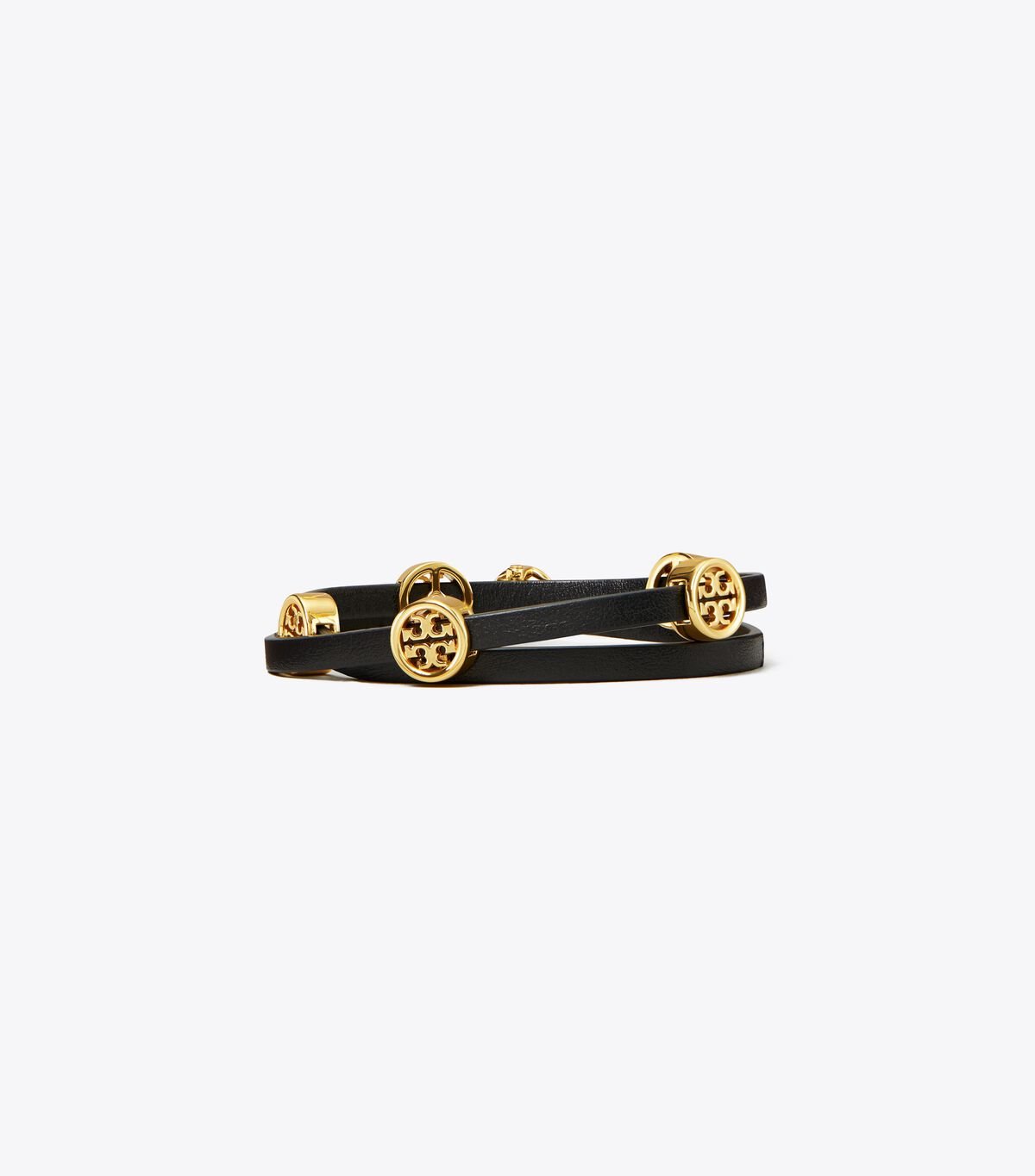 Women's Tory Burch Miller Double-wrap Bracelet Gold / Black | QMVJGB-360 - Tory Burch Outlet Sale