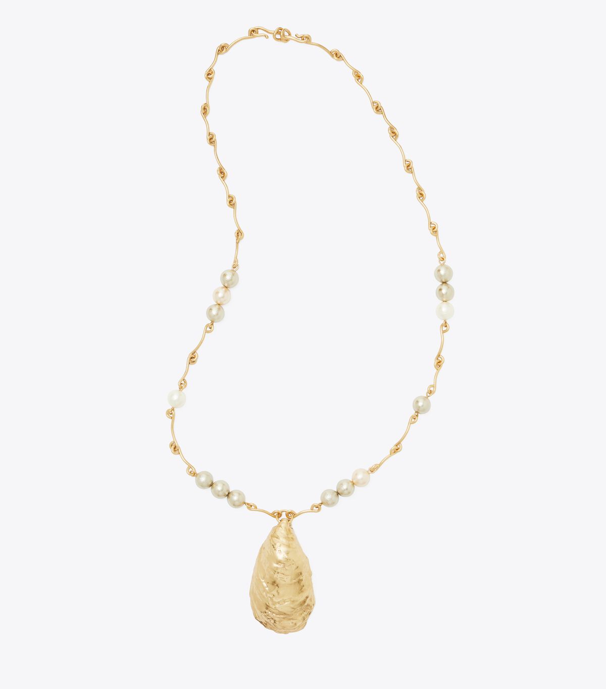 Women's Tory Burch Oyster Shell Pendant Necklace Gold | MSAVJF-703 - Tory Burch Outlet Sale
