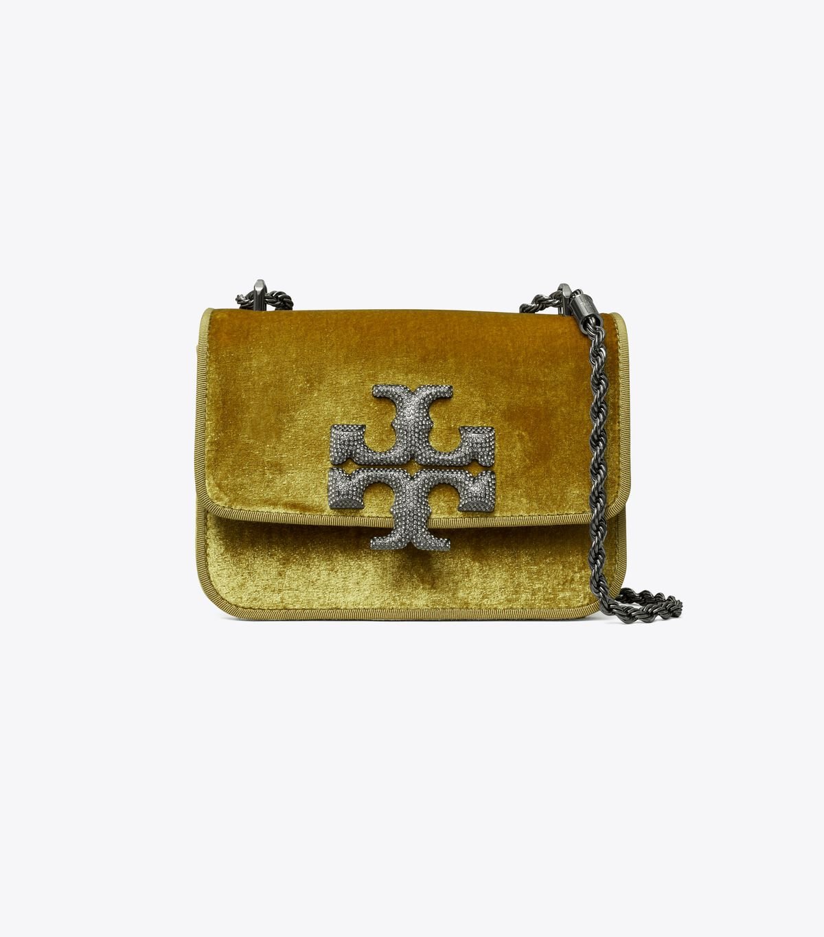 Women's Tory Burch Small Eleanor Velvet Crossbody Bags Copper | YBTROC-268 - Tory Burch Outlet Sale