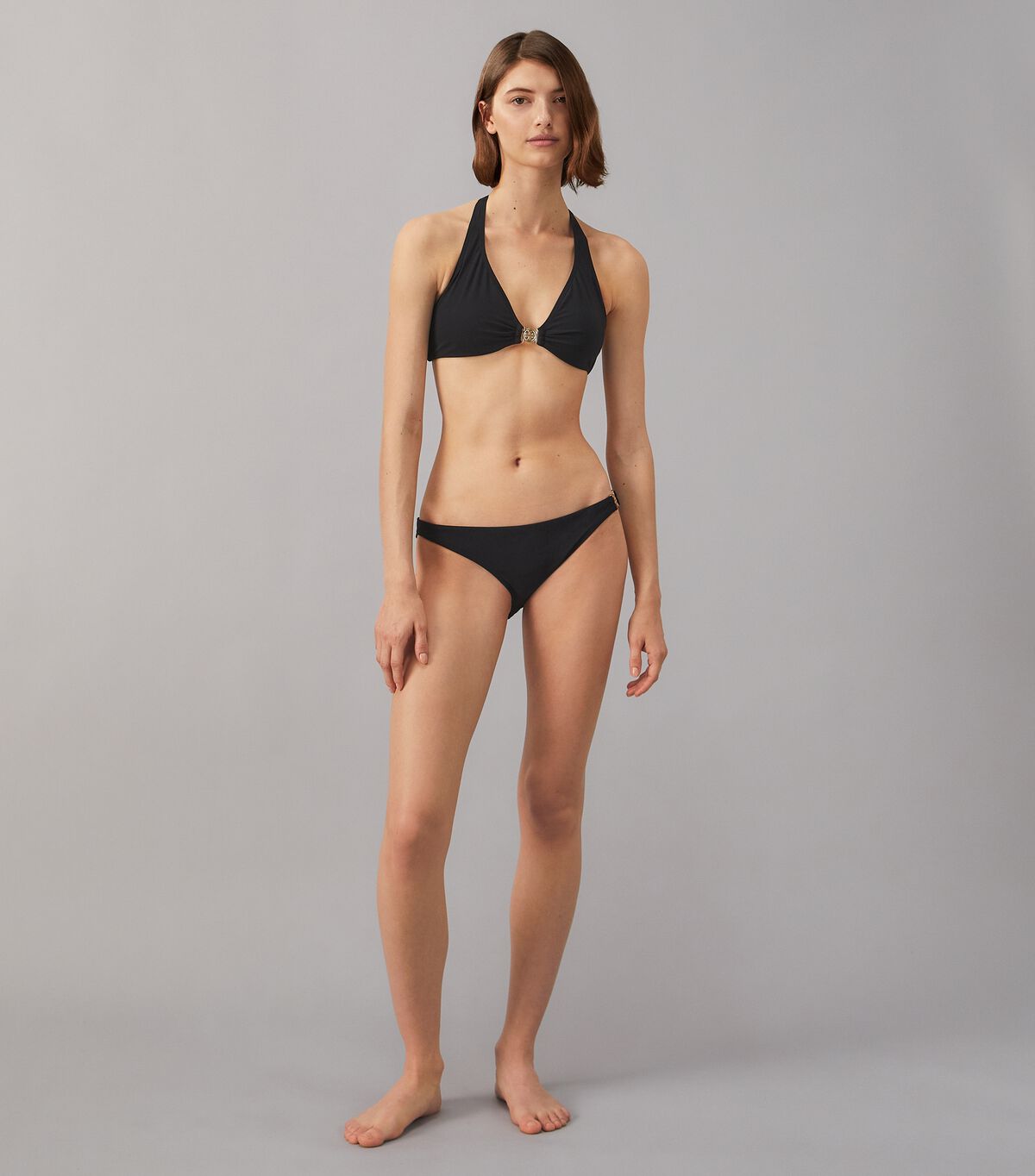 Women's Tory Burch Miller Halter Bikinis Black | XJBOVT-013 - Tory Burch Outlet Sale