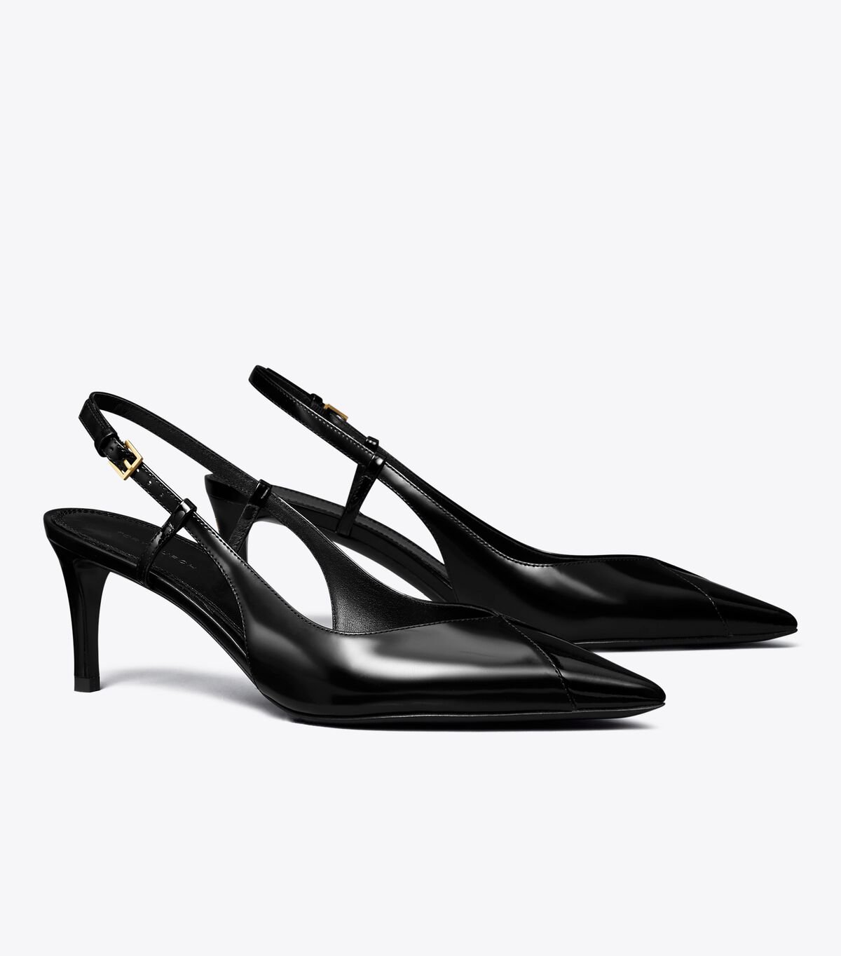 Women's Tory Burch Triangle Slingback Sandals Black | JKCELP-832 - Tory Burch Outlet Sale
