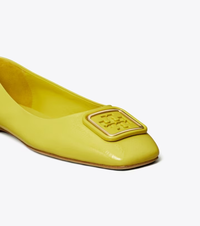 Women's Tory Burch Georgia Flat Shoes Yellow | ITNFHP-931 - Tory Burch Outlet Sale