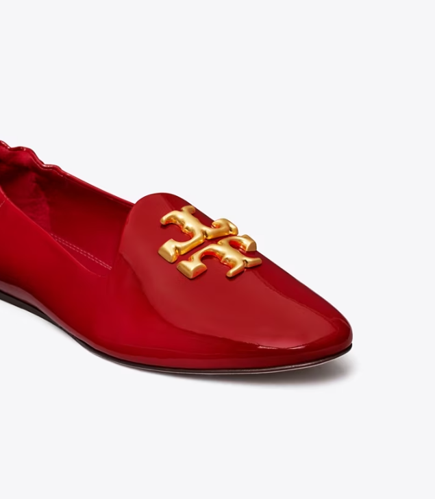 Women's Tory Burch Eleanor Flat Shoes Red | XIZNQT-531 - Tory Burch Outlet Sale