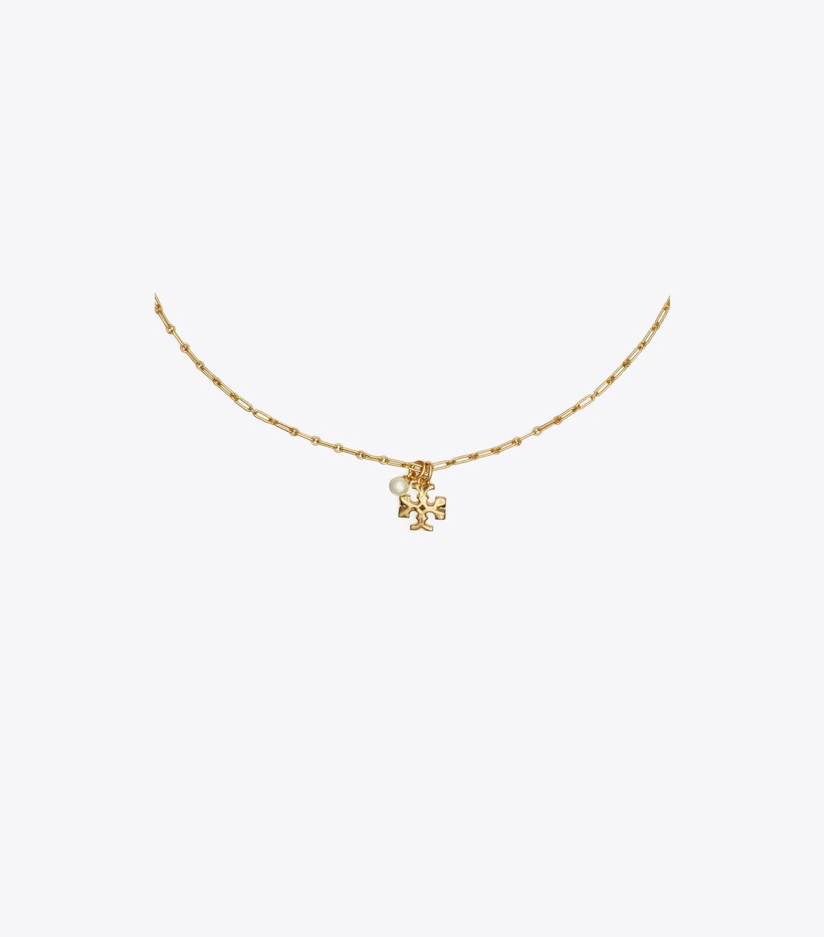 Women's Tory Burch Thin Roxanne Pendant Necklace Gold | TEBCGO-560 - Tory Burch Outlet Sale
