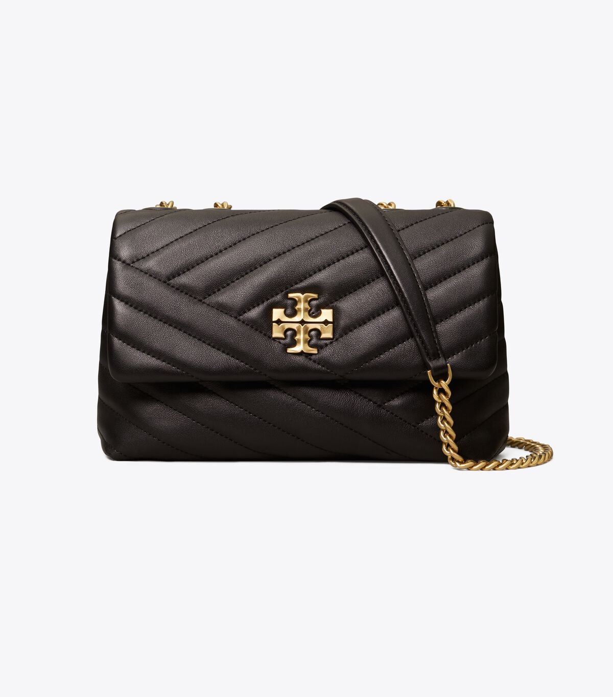 Women's Tory Burch Small Kira Chevron Convertible Shoulder Bags Black | PHIMGV-947 - Tory Burch Outlet Sale