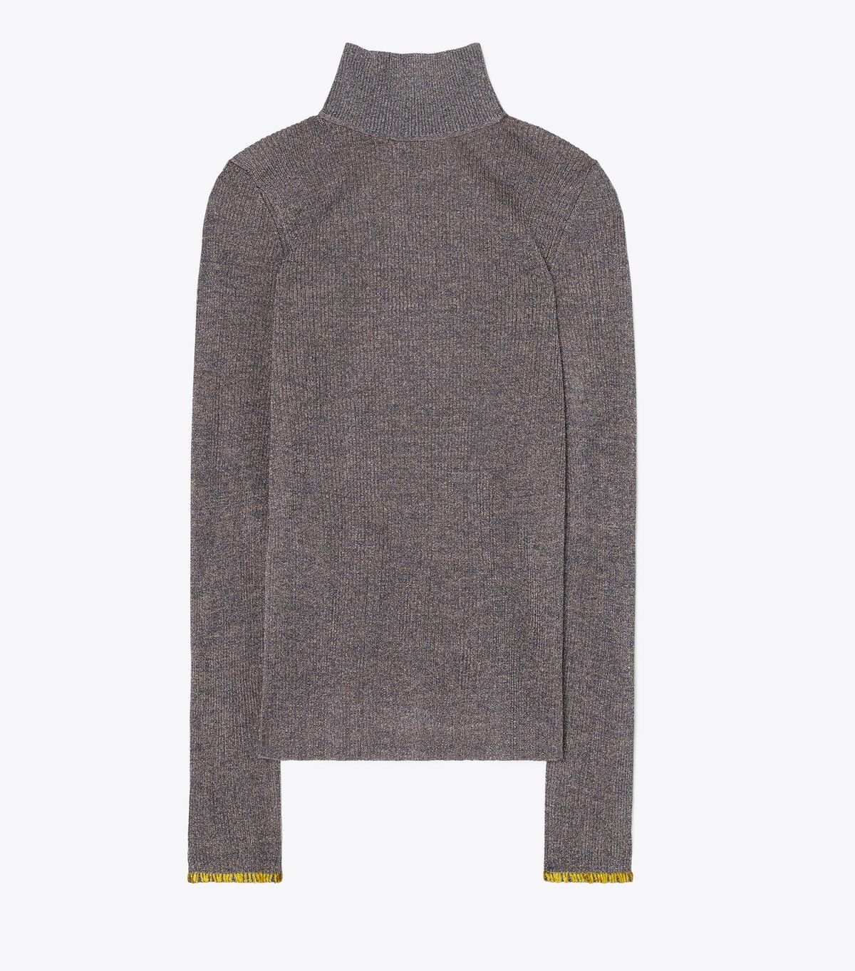Women's Tory Burch Metallic Knitted Sweaters Dark Grey | KJYOIH-851 - Tory Burch Outlet Sale