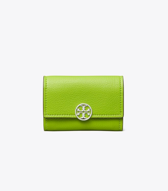 Women's Tory Burch Mini Miller Wallets Green | BXWHIF-524 - Tory Burch Outlet Sale