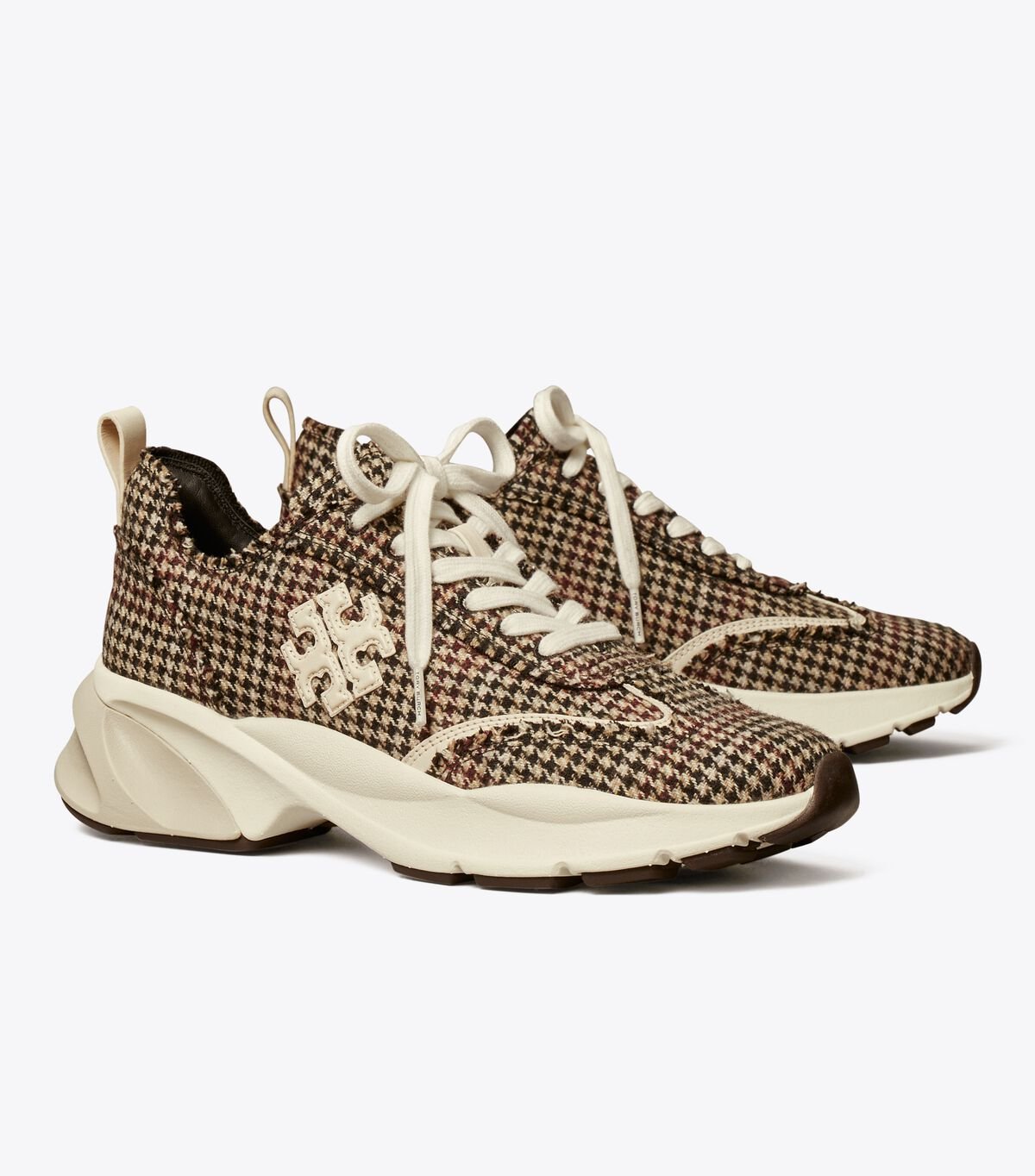 Women's Tory Burch Good Luck Sneakers Brown | WHZRSM-435 - Tory Burch Outlet Sale