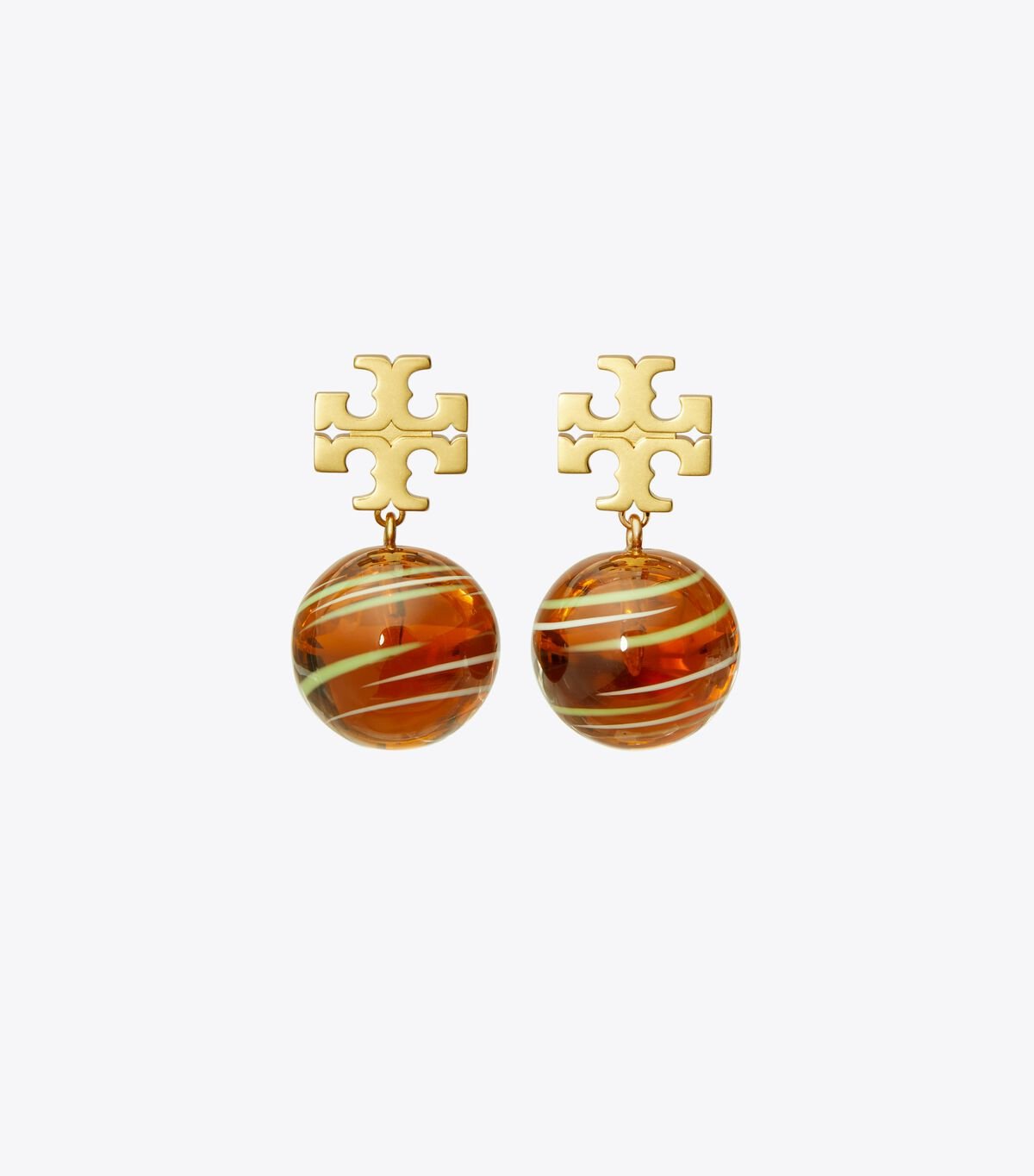 Women's Tory Burch Roxanne Small Drop Earrings Gold / Orange | IHLORK-760 - Tory Burch Outlet Sale