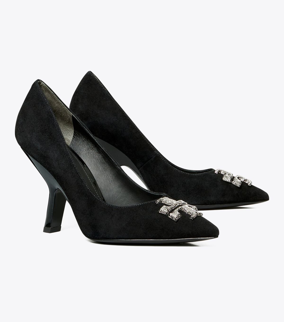 Women's Tory Burch Eleanor Pavé Pumps Black | XSTQHV-834 - Tory Burch Outlet Sale