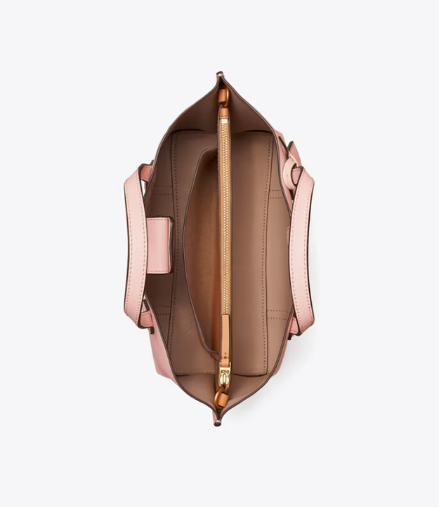 Women's Tory Burch Small Perry Triple-compartment Handbag Pink | HCGXTM-382 - Tory Burch Outlet Sale