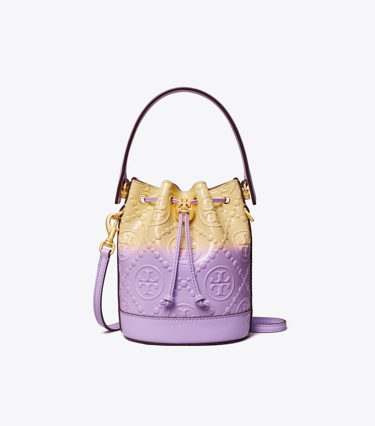 Women's Tory Burch Mini T Monogram Dip-dye Bucket Bags Lavender | VCAGLE-643 - Tory Burch Outlet Sale