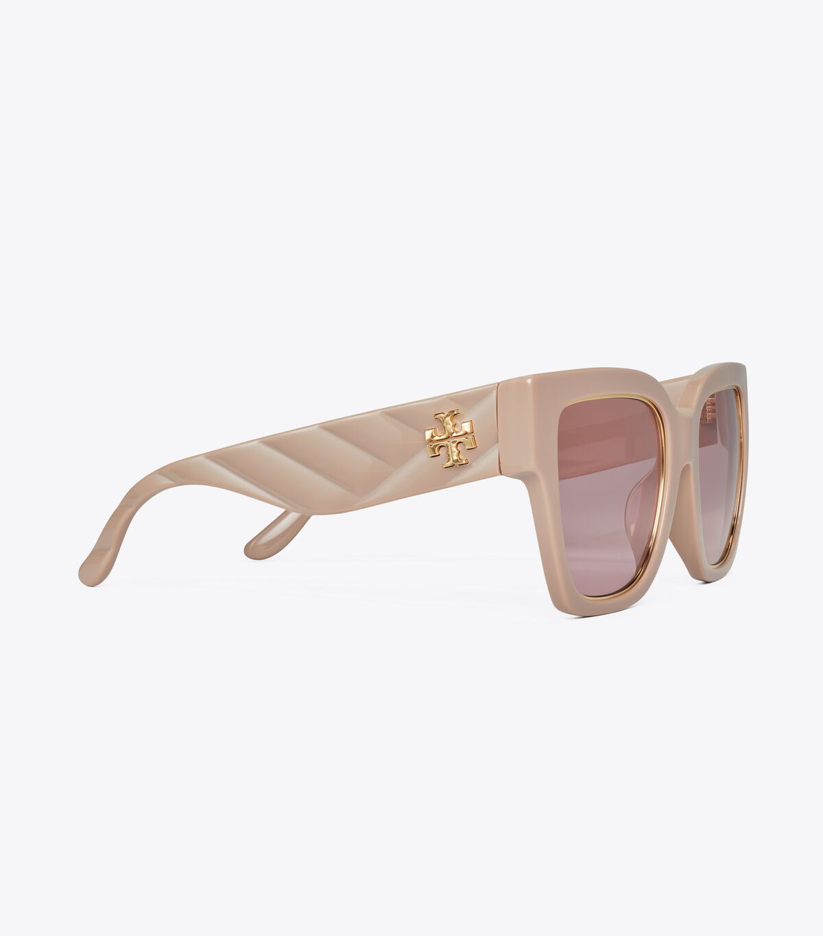 Women's Tory Burch Kira Chevron Square Sunglasses Brown / Rose | ZGTHKP-785 - Tory Burch Outlet Sale