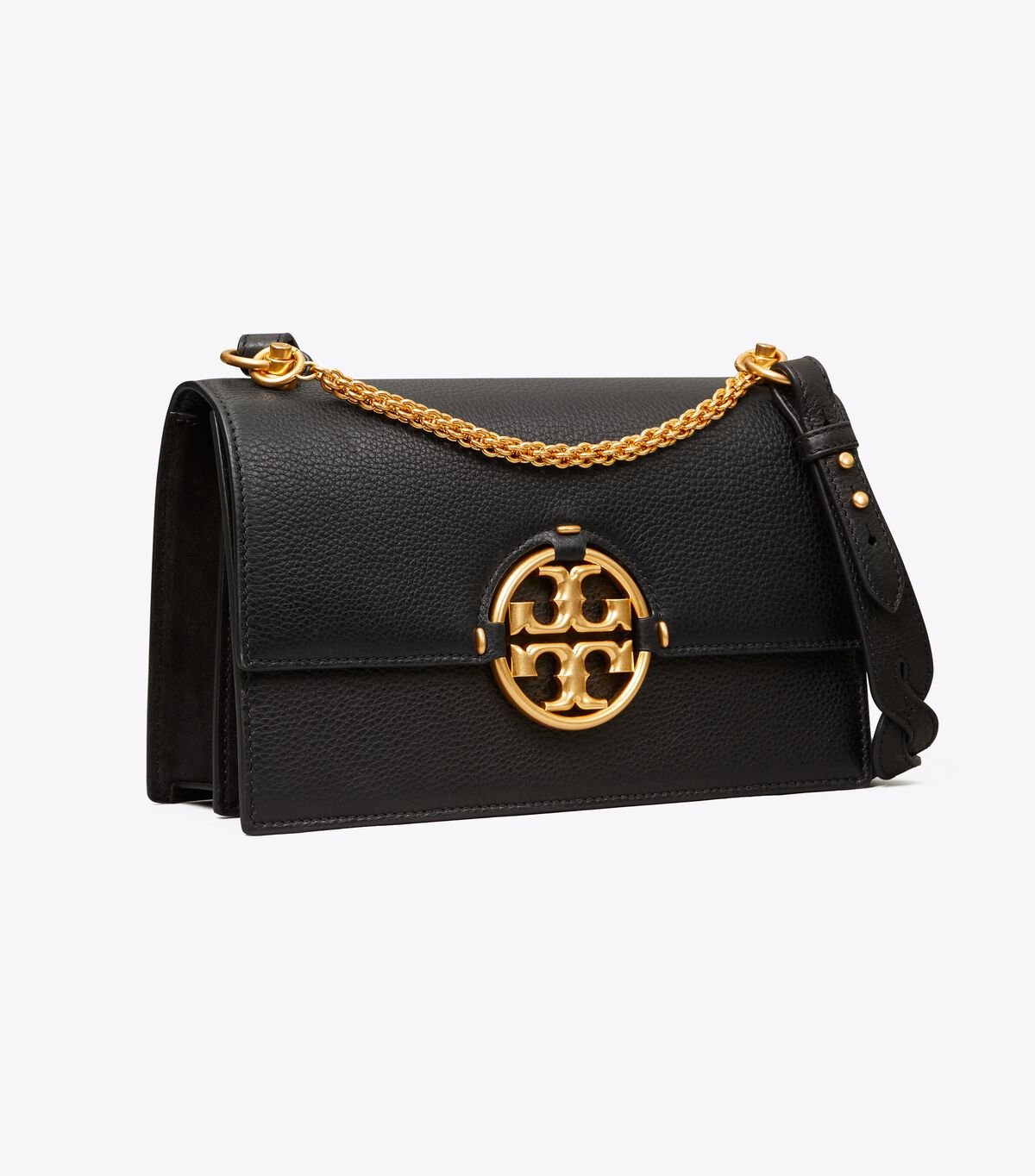 Women's Tory Burch Miller Shoulder Bags Black | ZIAMOV-938 - Tory Burch Outlet Sale
