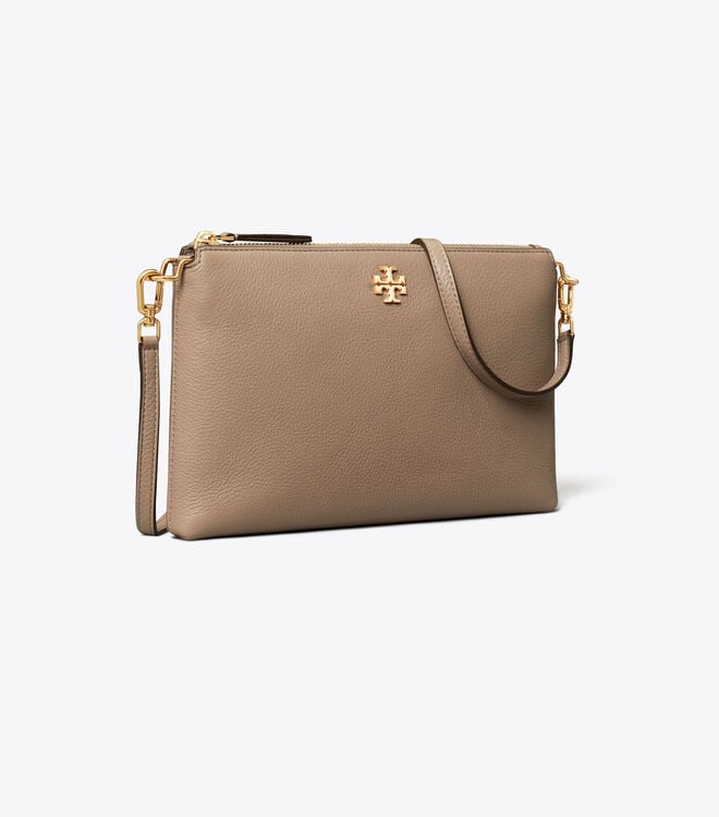 Women's Tory Burch Mercer Pebbled Zip Crossbody Bags Grey | KVRXGB-618 - Tory Burch Outlet Sale