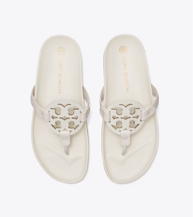 Women's Tory Burch Miller Cloud Sandals White | DHXEVF-304 - Tory Burch Outlet Sale