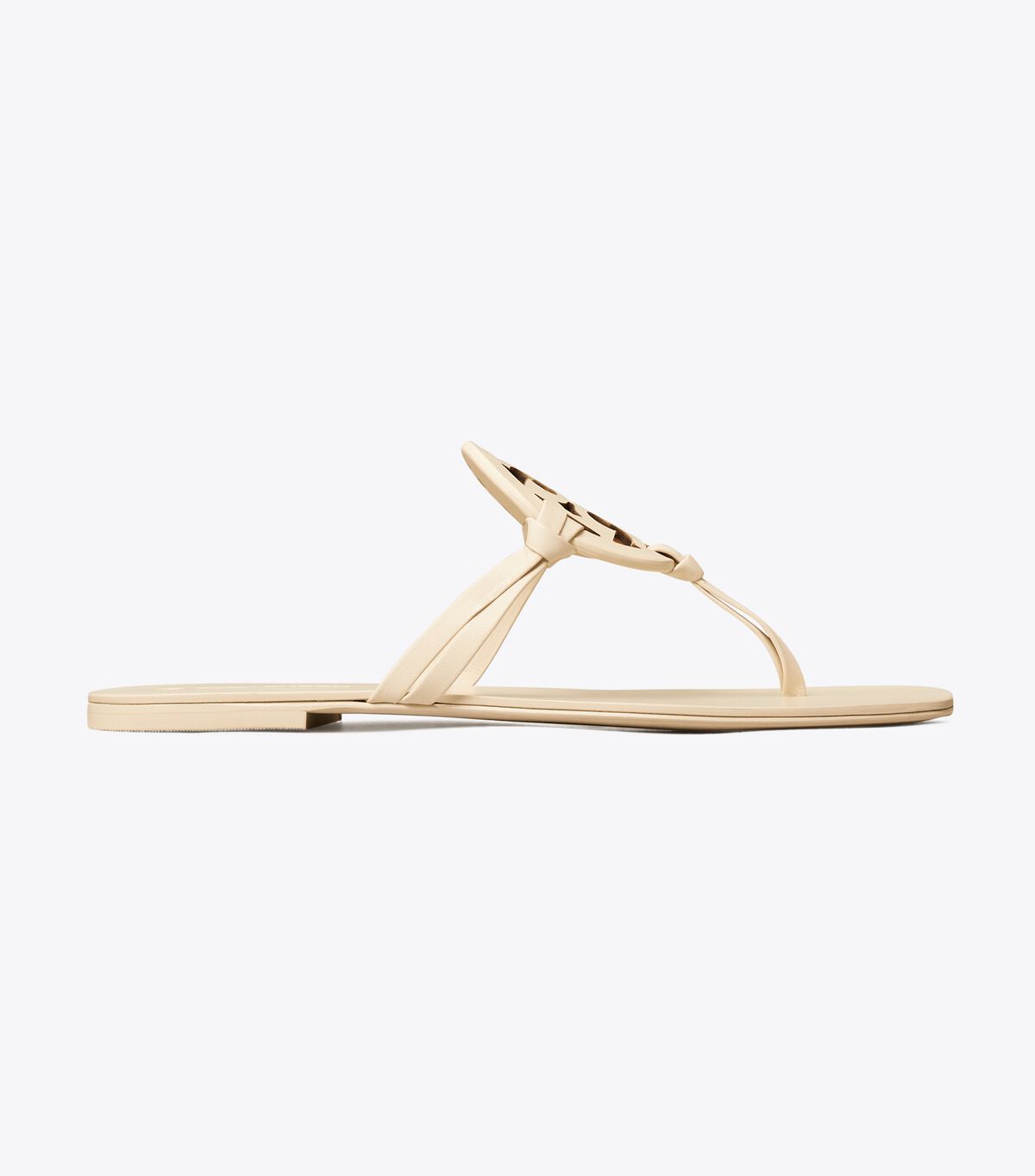 Women's Tory Burch Miller Square-toe , Leather Sandals Cream | SVWARN-905 - Tory Burch Outlet Sale