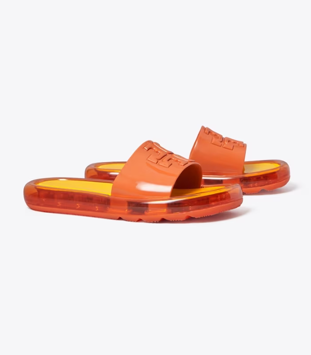 Women's Tory Burch Bubble Jelly Slides Orange | YVWUJB-241 - Tory Burch Outlet Sale