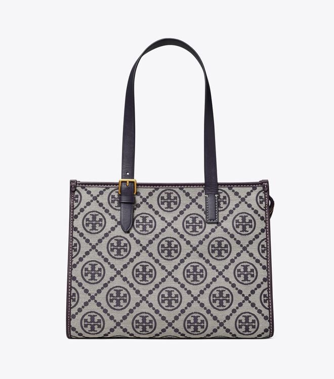 Women's Tory Burch Small T Monogram Tote Bags Navy | JFEIXW-923 - Tory Burch Outlet Sale
