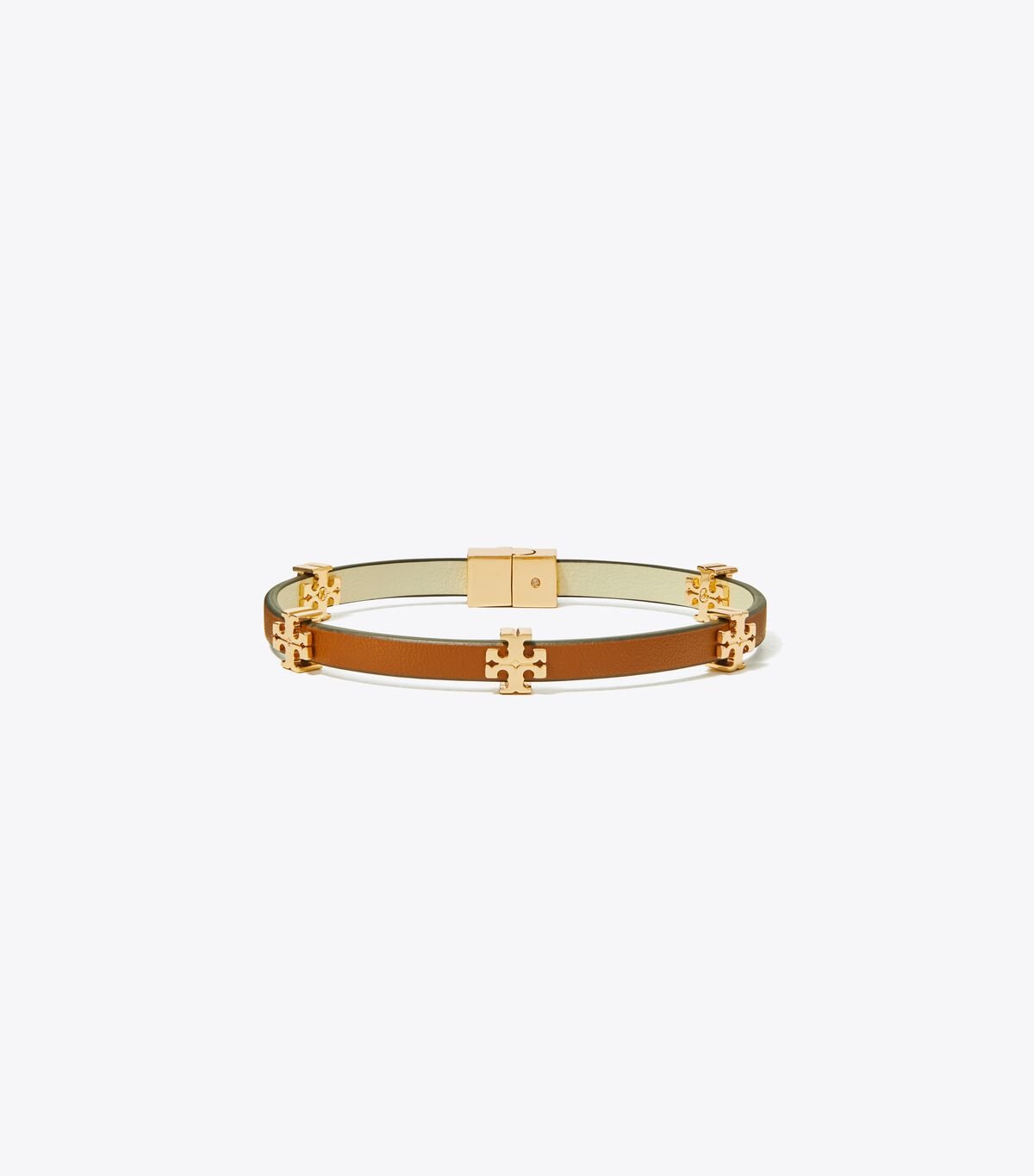 Women's Tory Burch Eleanor Leather Bracelet Gold | RVZUGQ-321 - Tory Burch Outlet Sale