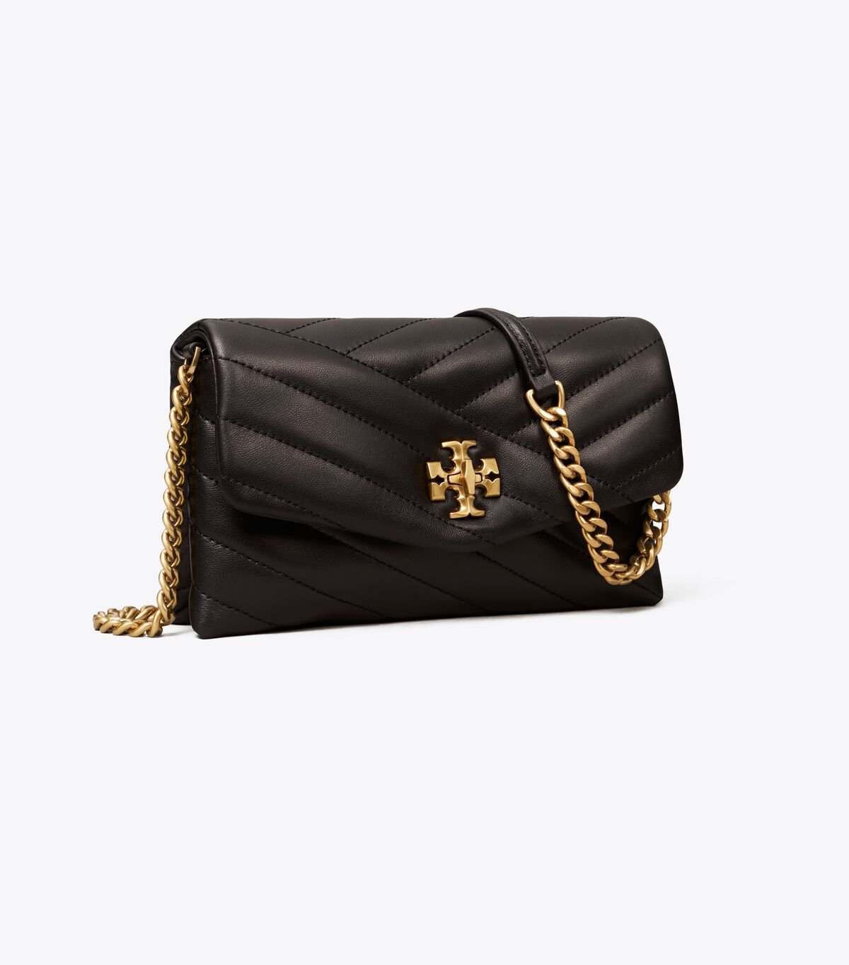 Women's Tory Burch Kira Chevron Chain Crossbody Bags Black | LIZDBU-518 - Tory Burch Outlet Sale