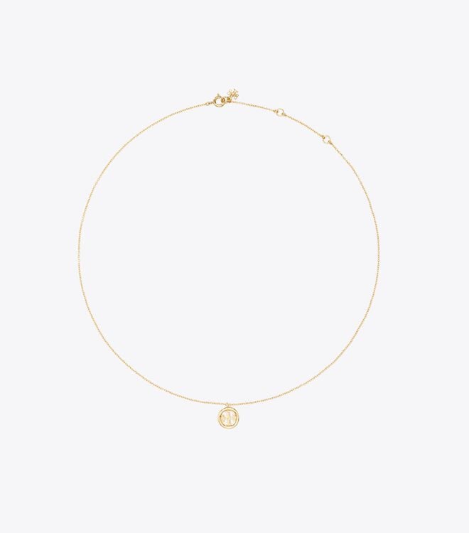 Women's Tory Burch Miller Pendant Necklace Gold | GOKXJE-324 - Tory Burch Outlet Sale